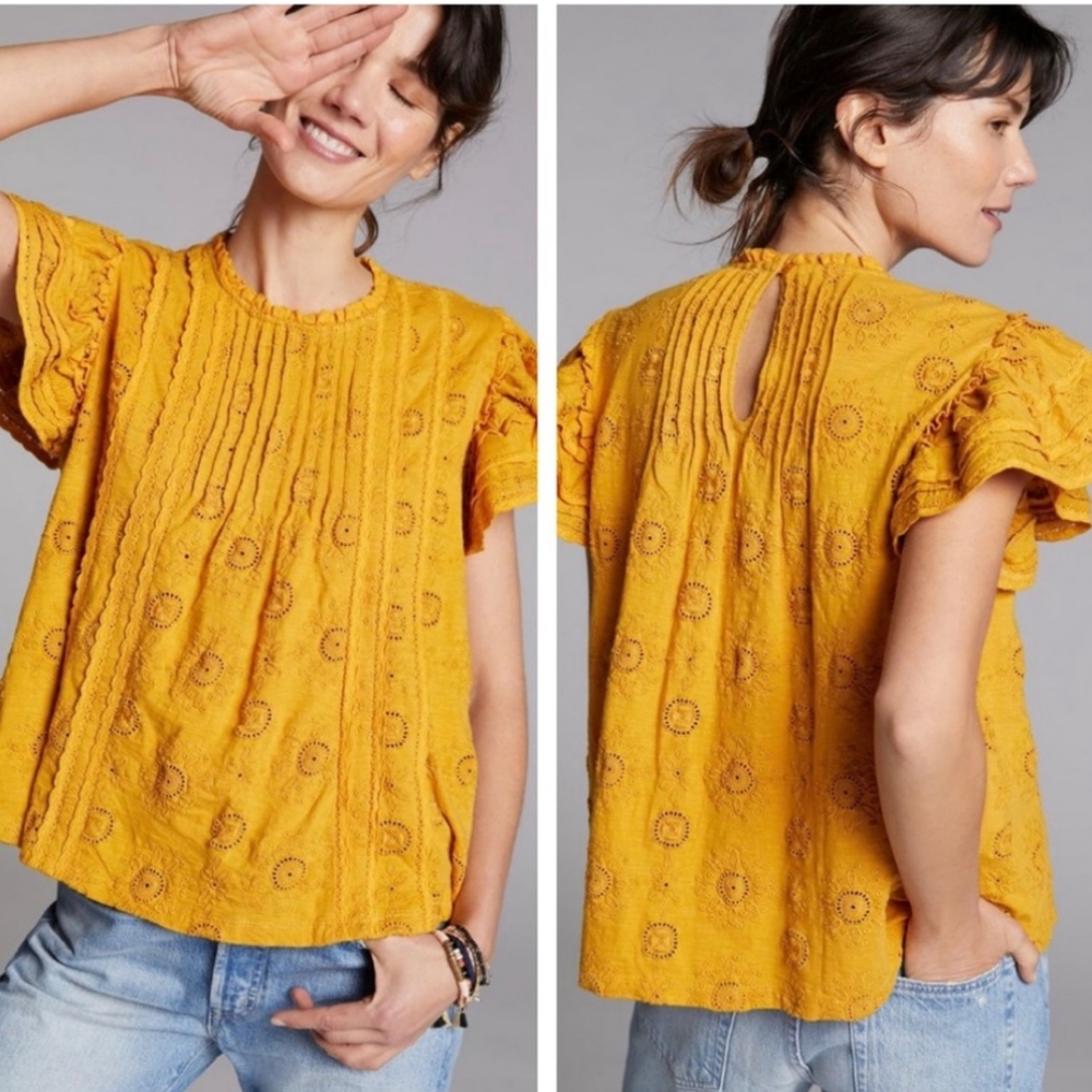 Forever That Girl Ruffle Eyelet Top